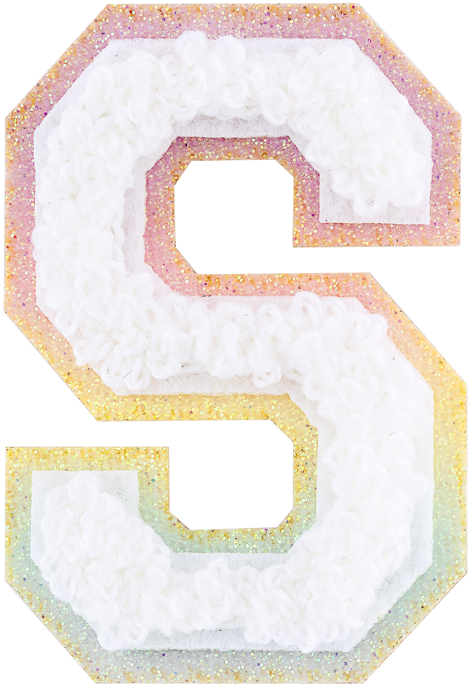 Shimmer Glitter Varsity Letter Patch