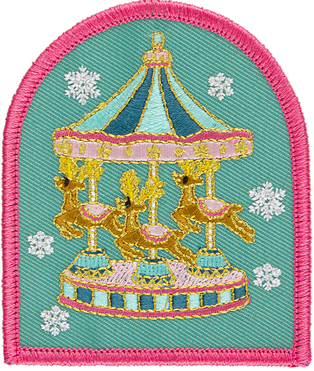 Holiday Patch- Reindeer Carousel