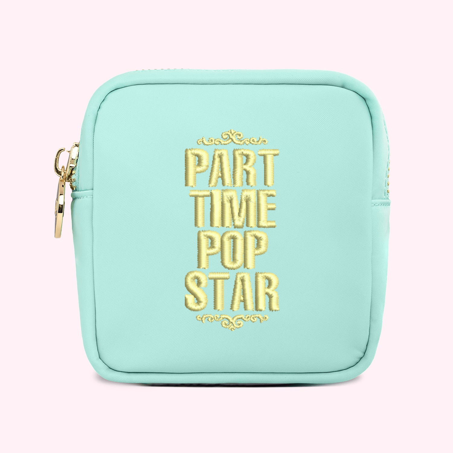 Embroidered Part Time Pop Star Mini Pouch - Stoney Clover Lane