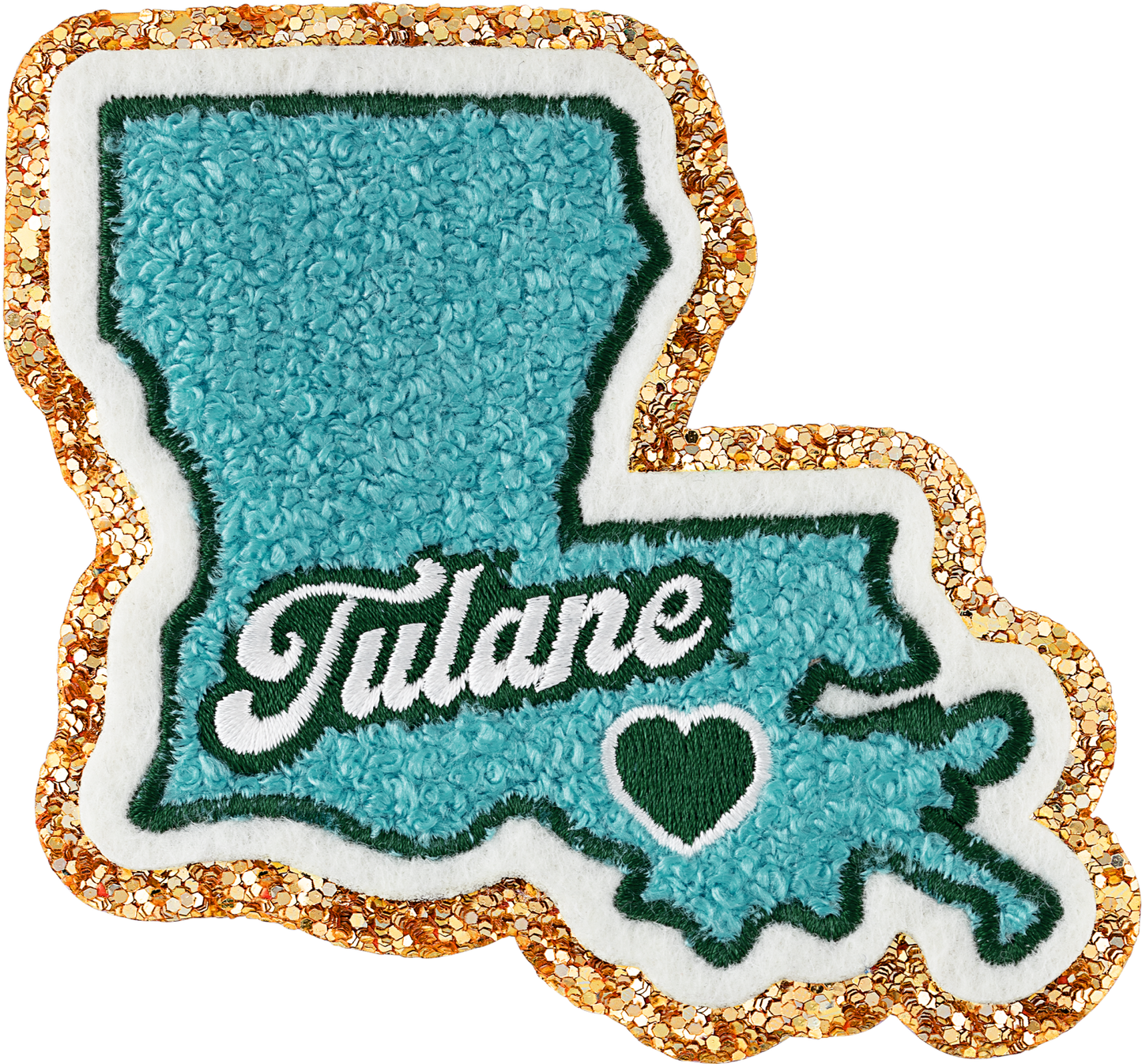 Tulane Louisiana Glitter Varsity Patch