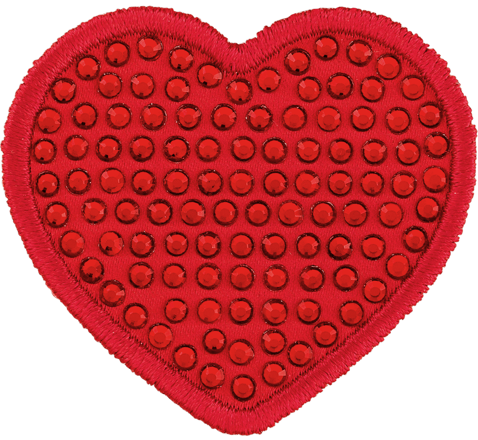 Red Sparkle Heart Patch