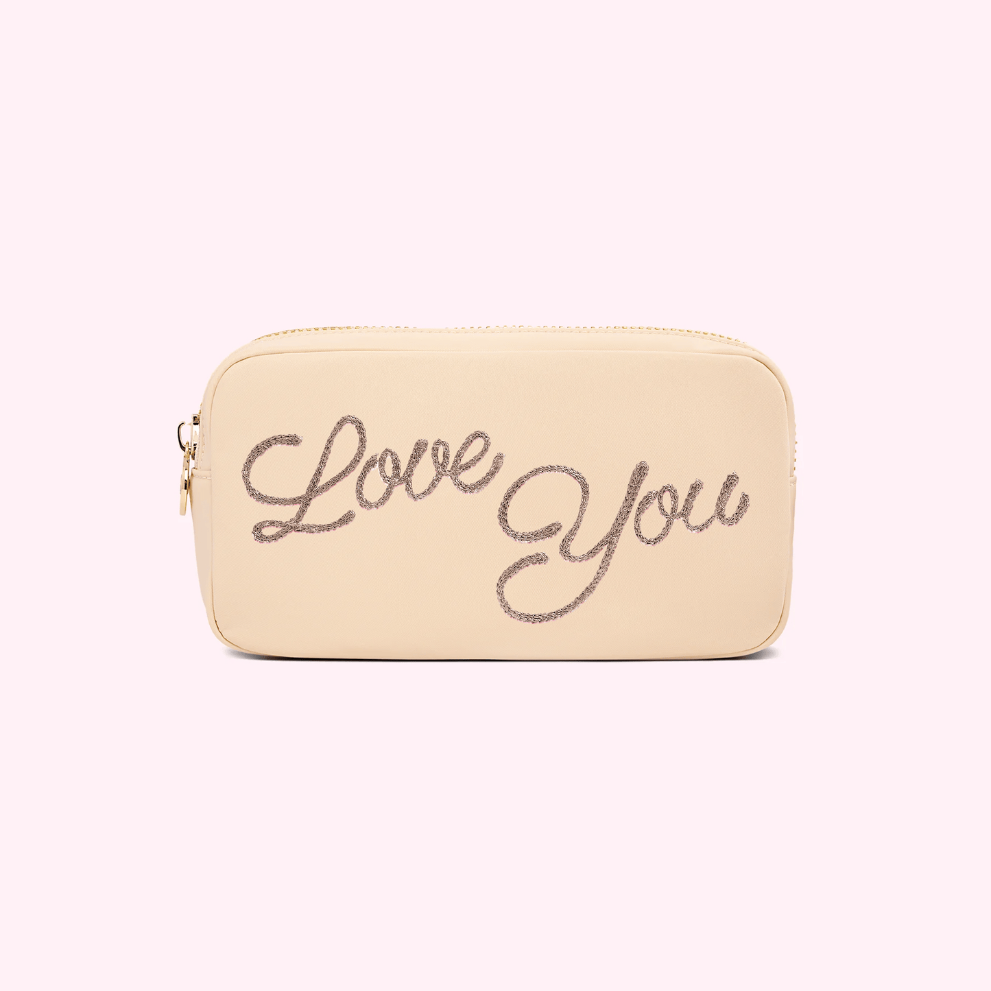 Hand Embroidered Custom 2 Word Small Pouch