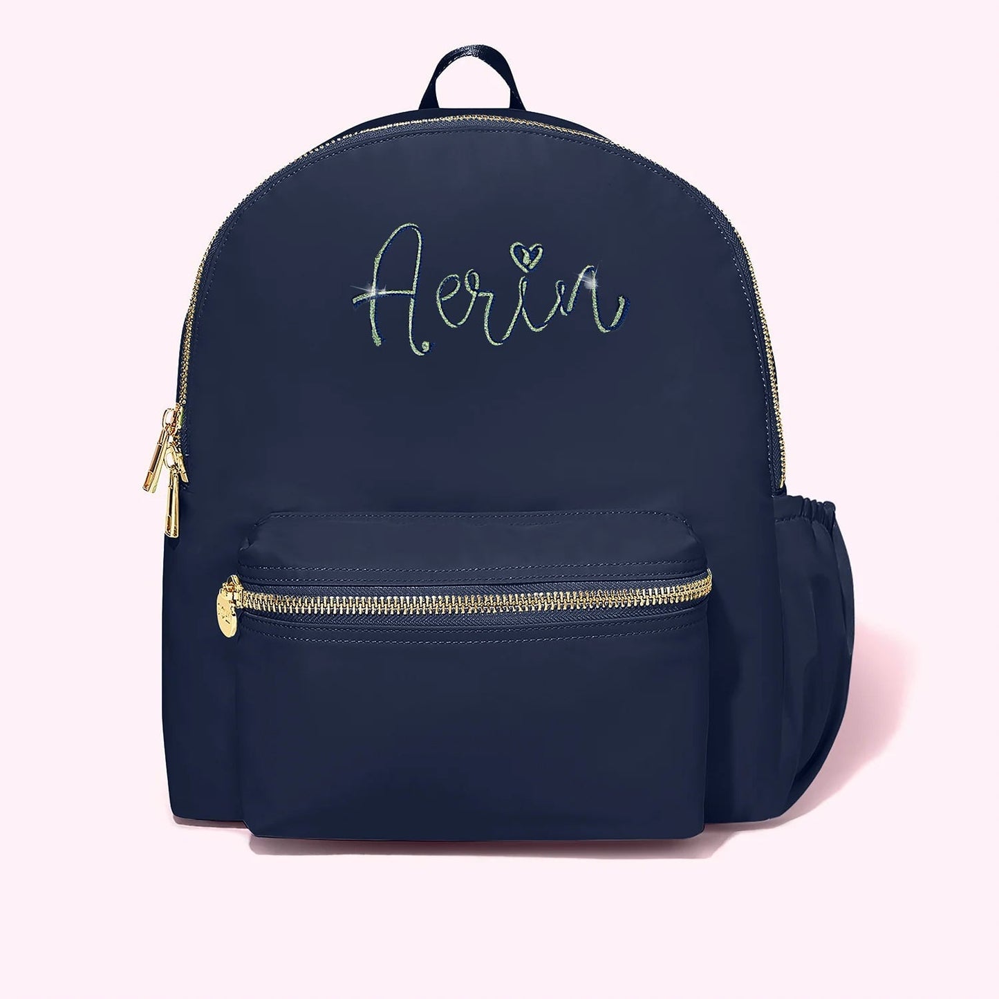 Custom Embroidered Classic Backpack with Water Bottle Holder