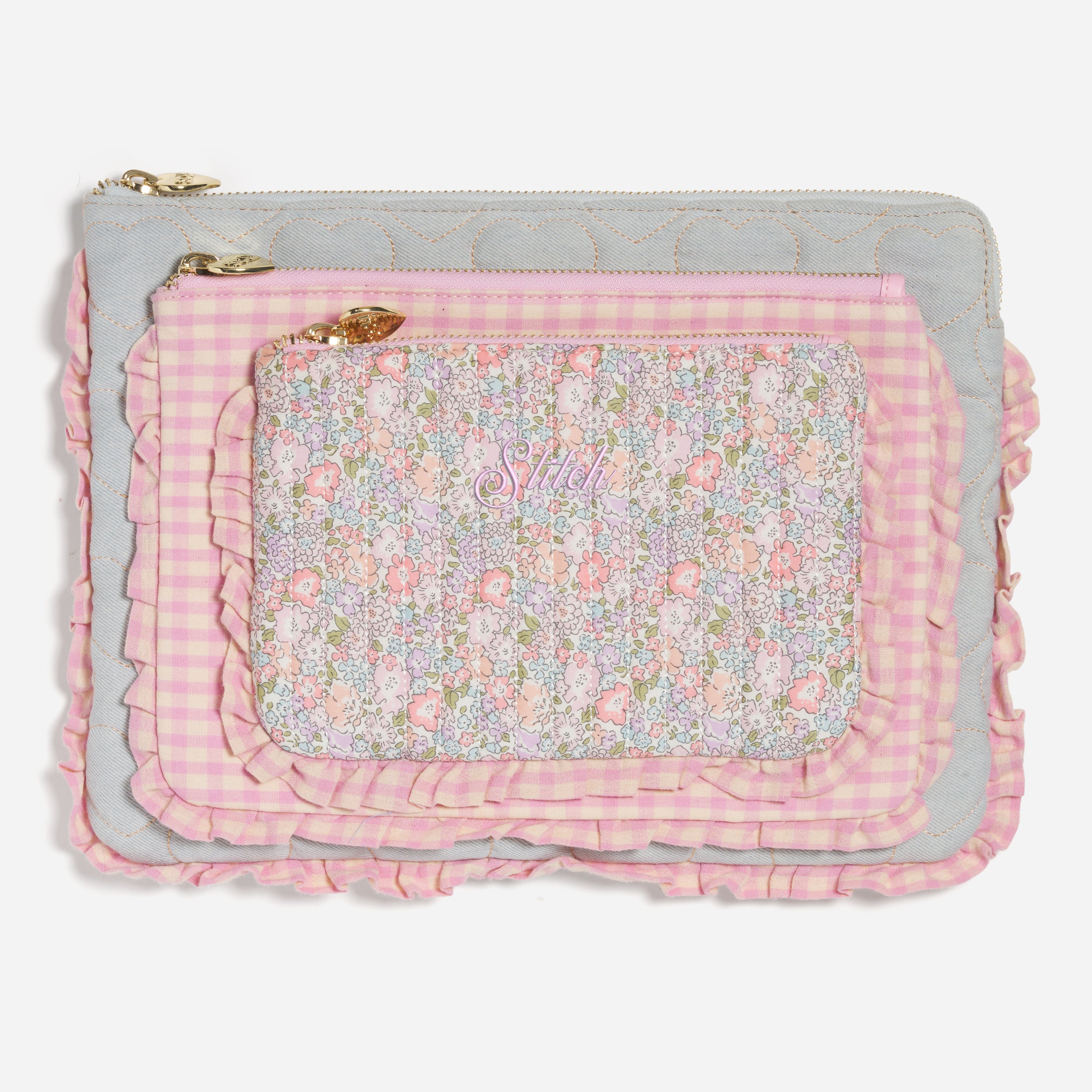 Needlepoint Flat Pouch Set - Stoney Clover Lane