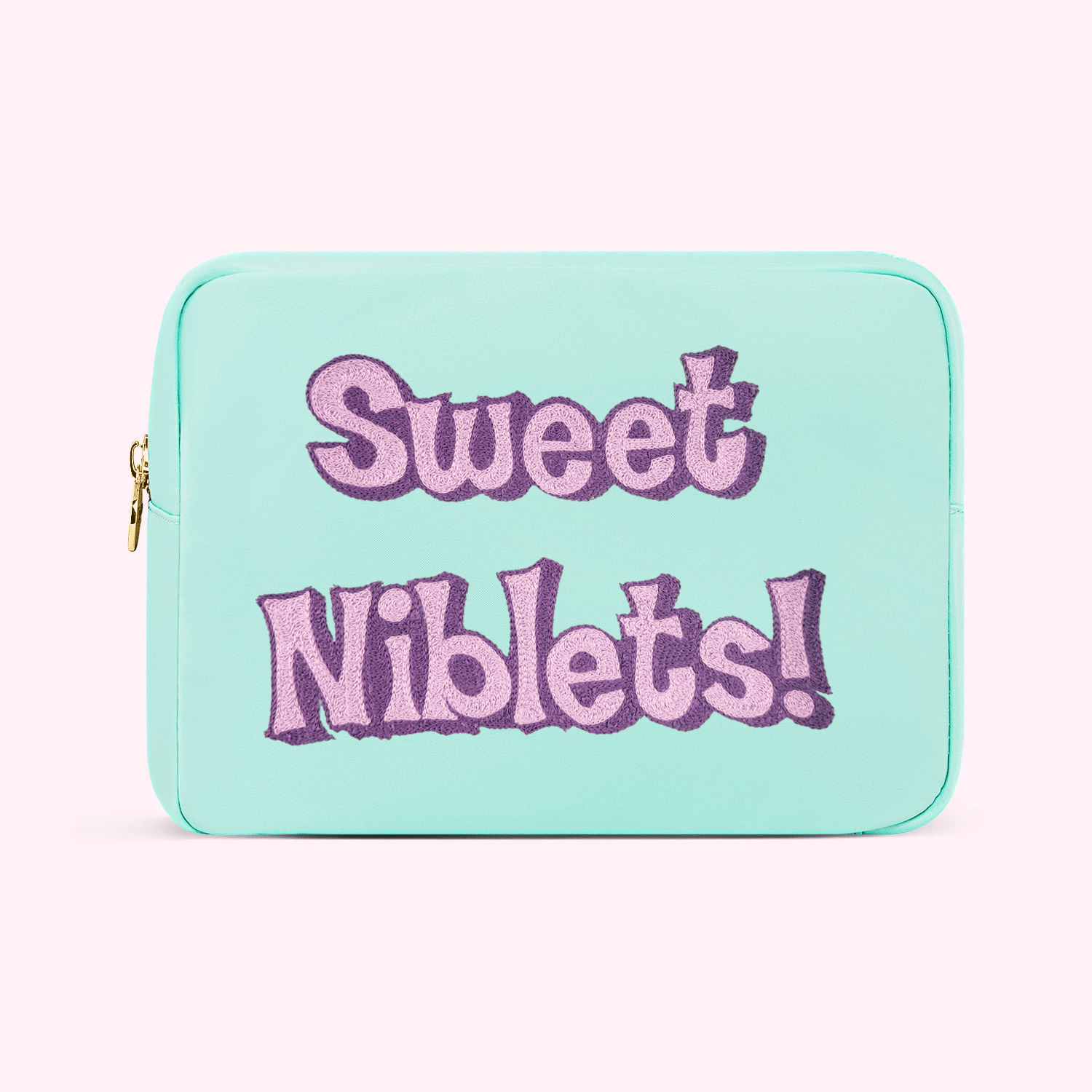 Hand Embroidered Sweet Niblets Large Pouch - Stoney Clover Lane