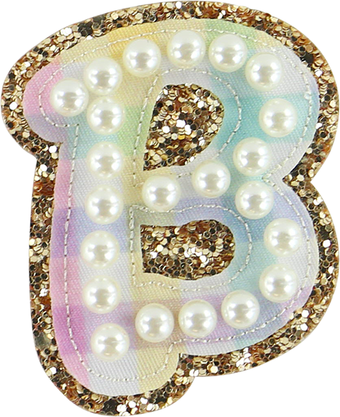 Rainbow Gingham Pearl Letters