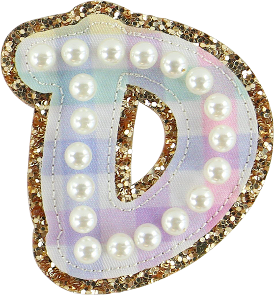 Rainbow Gingham Pearl Letters