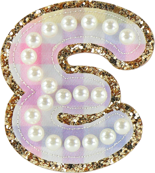 Rainbow Gingham Pearl Letters
