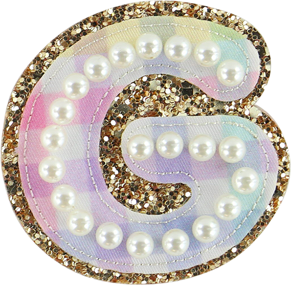 Rainbow Gingham Pearl Letters