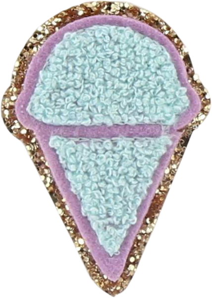 Glitter Ice Cream Cone Patch