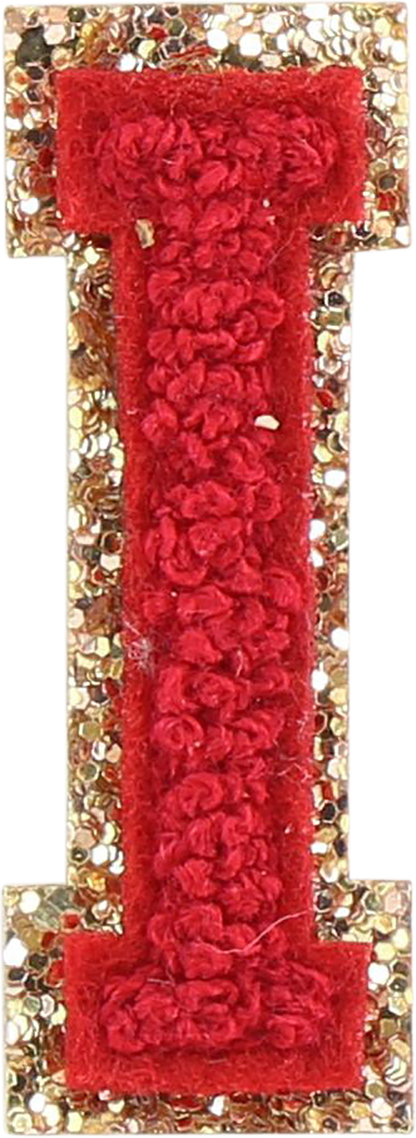 Ruby Glitter Varsity Letter Patch