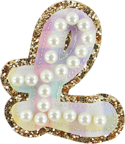 Rainbow Gingham Pearl Letters