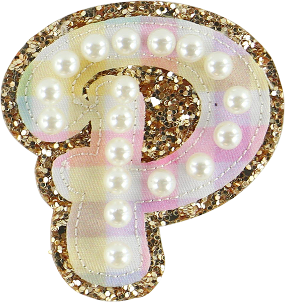 Rainbow Gingham Pearl Letters