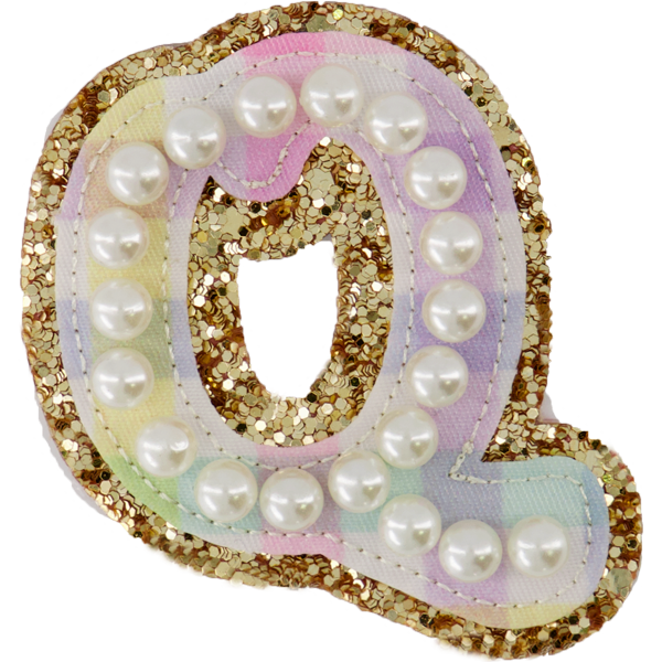 Rainbow Gingham Pearl Letters