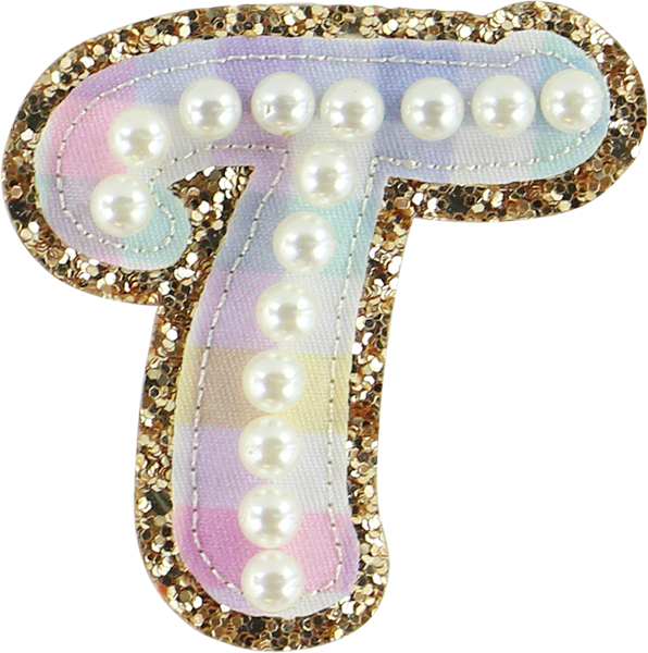Rainbow Gingham Pearl Letters