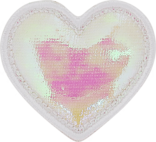 Puffy Iridescent Heart Patch
