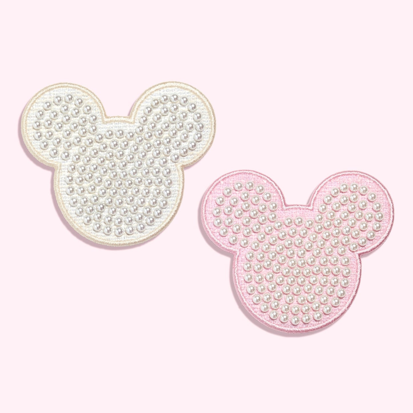 Blanc Disney Mickey Mouse Pearl Patch
