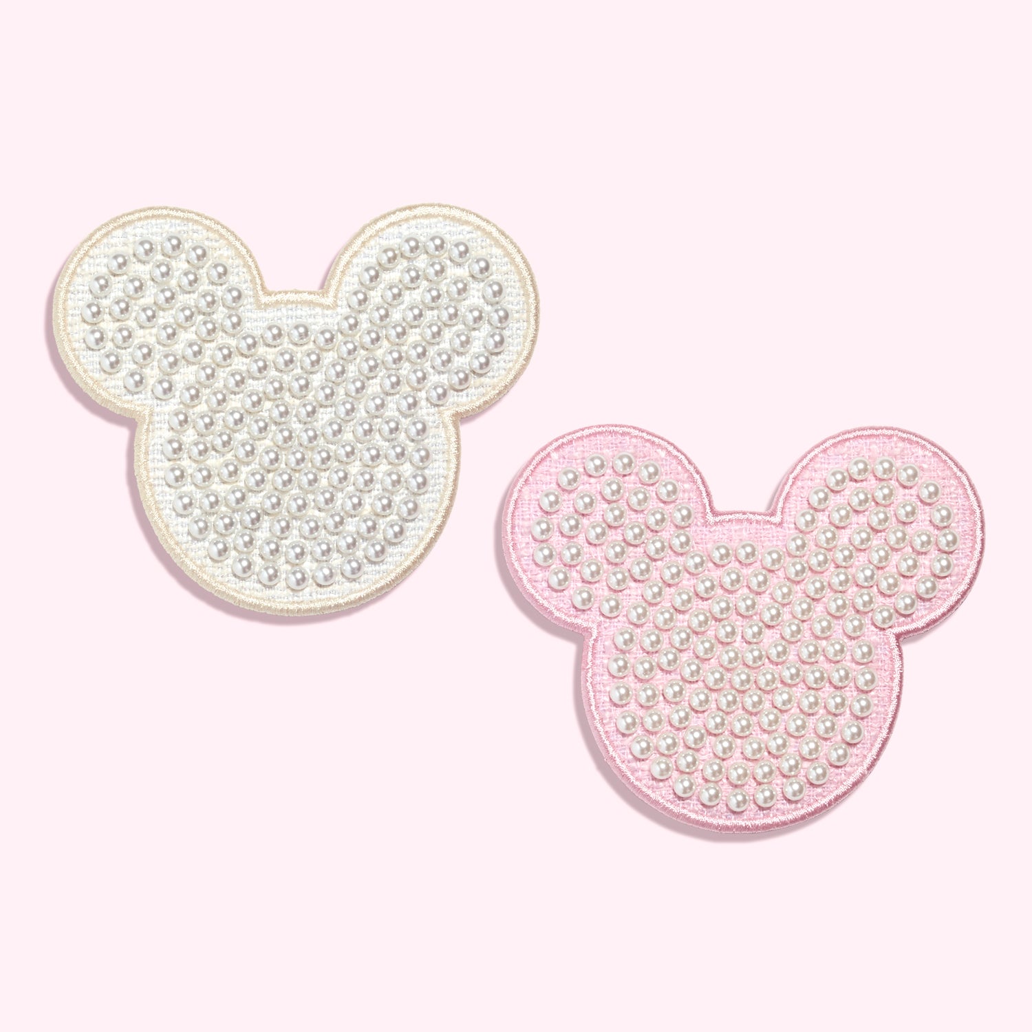 Blanc Disney Mickey Mouse Pearl Patch