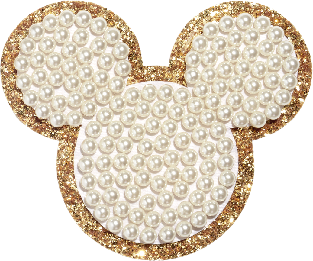 Disney Mickey Mouse Large Glitter Pearl Patch