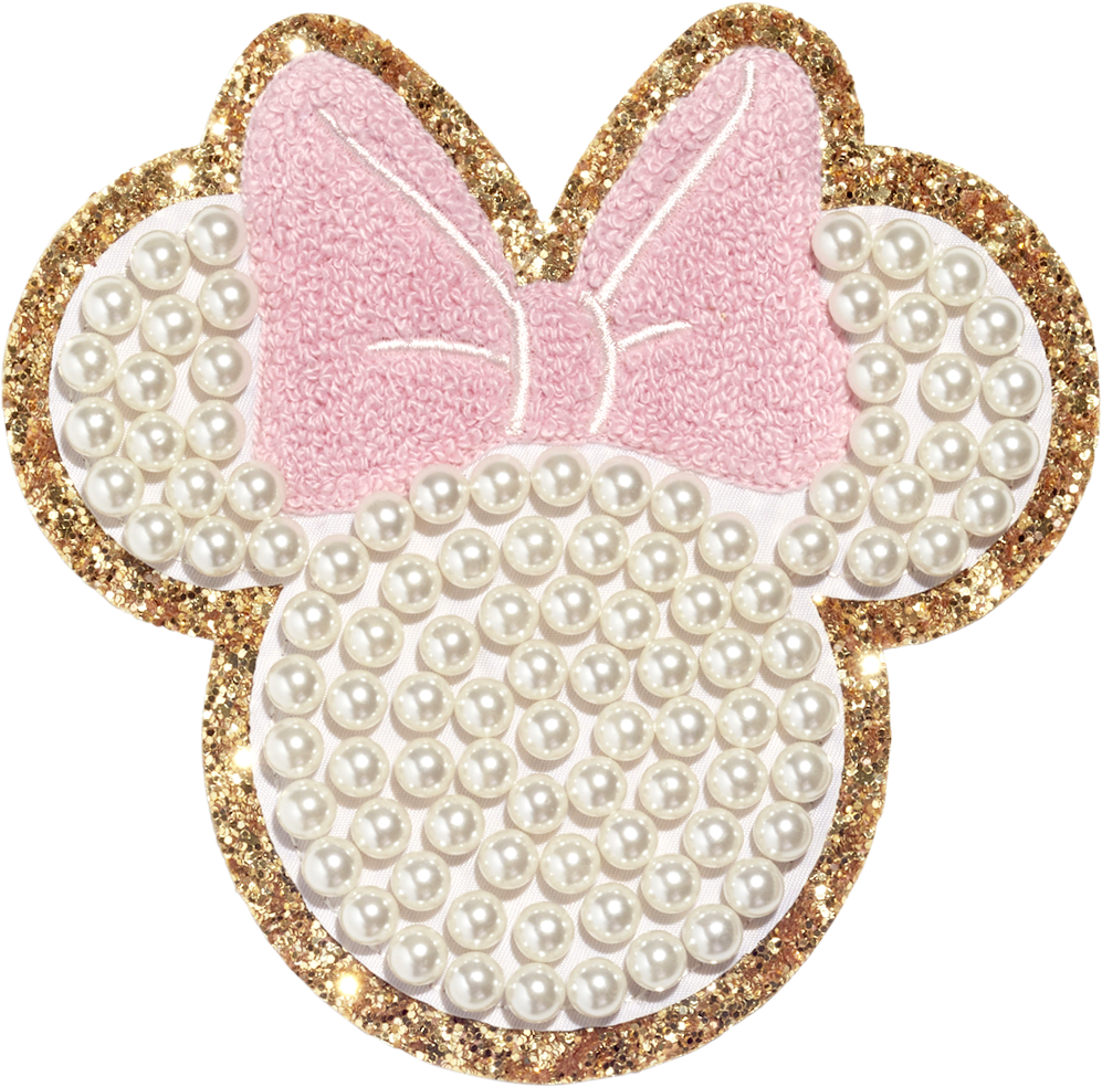 Disney Minnie Mouse Large Glitter Pearl Patch