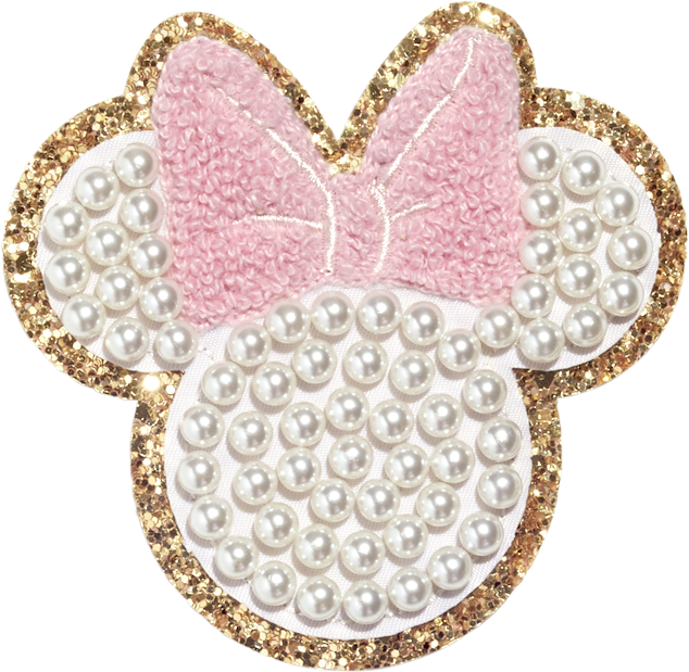 Disney Minnie Mouse Small Glitter Pearl Patch