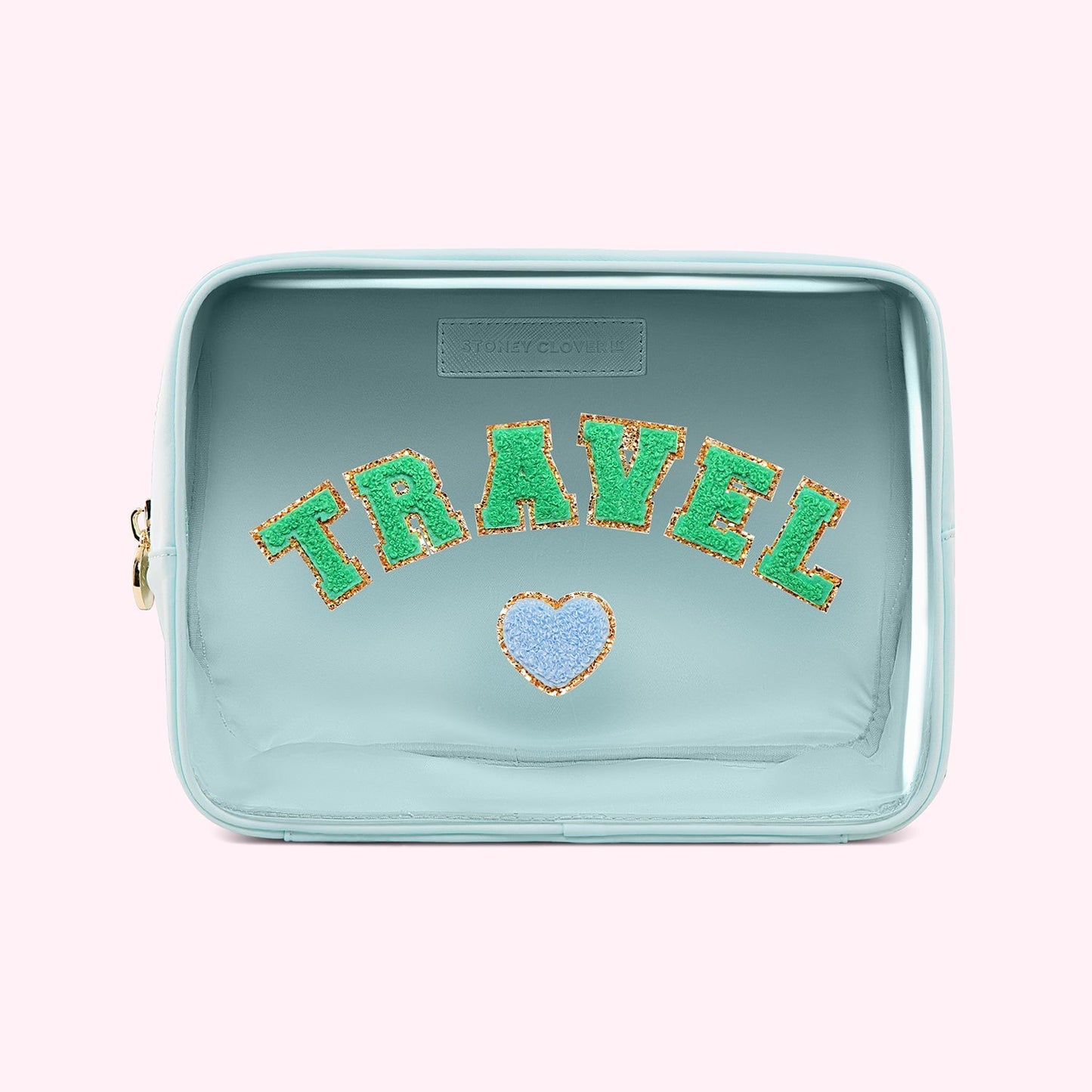 Travel Clear Front Large Pouch  Customizable Large Pouch - Stoney Clover  Lane
