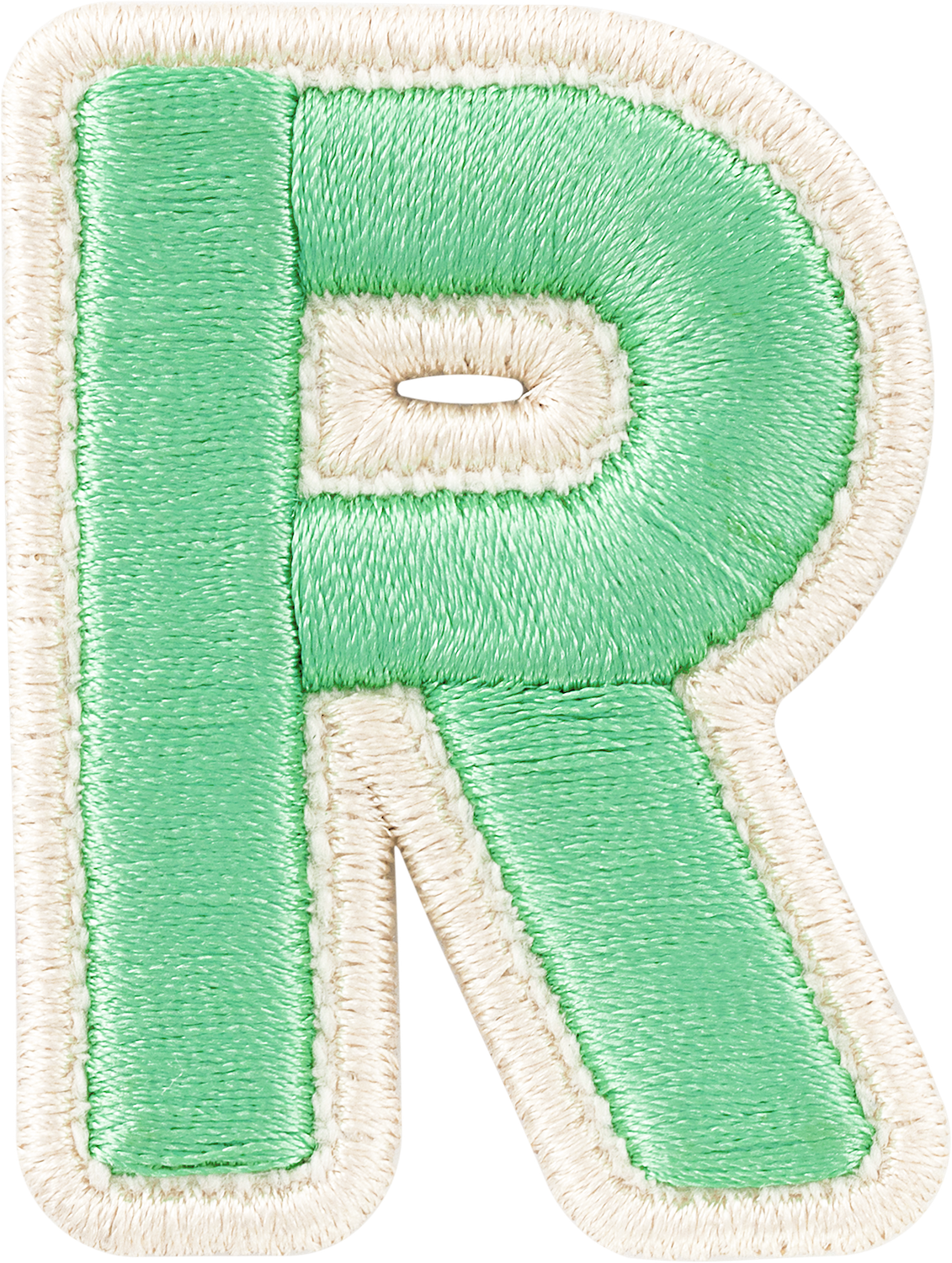 Avocado Rolled Embroidery Letter Patches