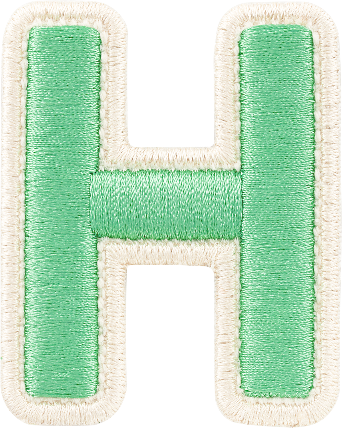 Avocado Rolled Embroidery Letter Patches