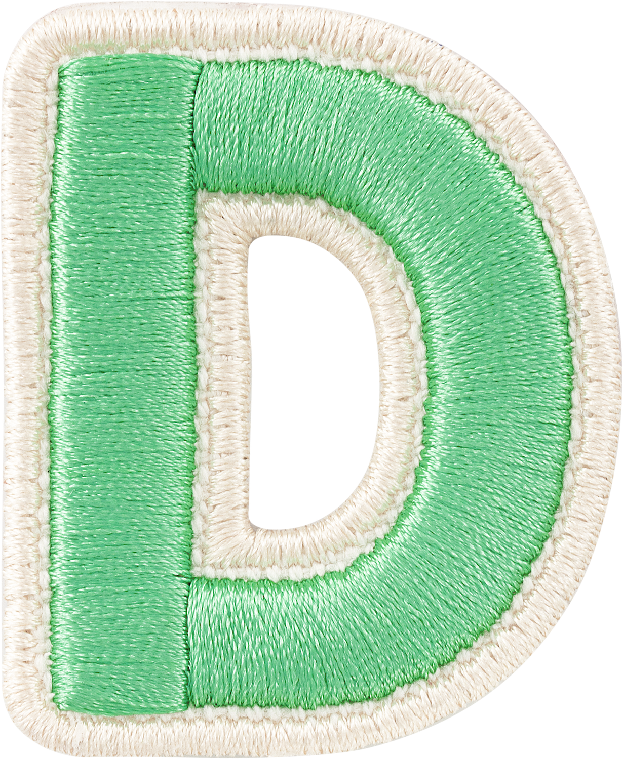 Avocado Rolled Embroidery Letter Patches