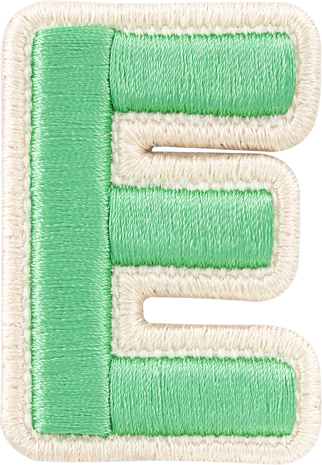 Avocado Rolled Embroidery Letter Patches