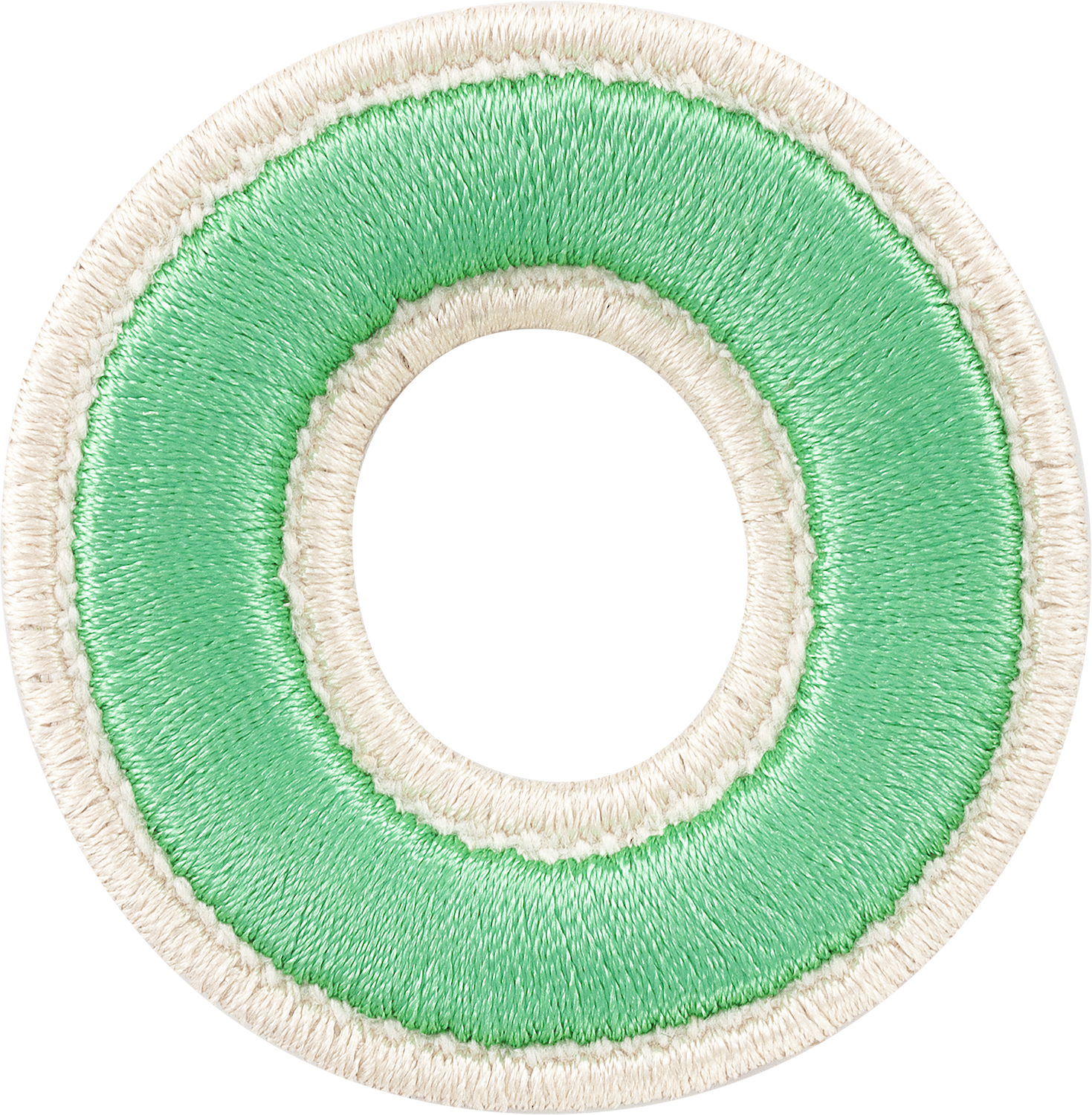 Avocado Rolled Embroidery Letter Patches