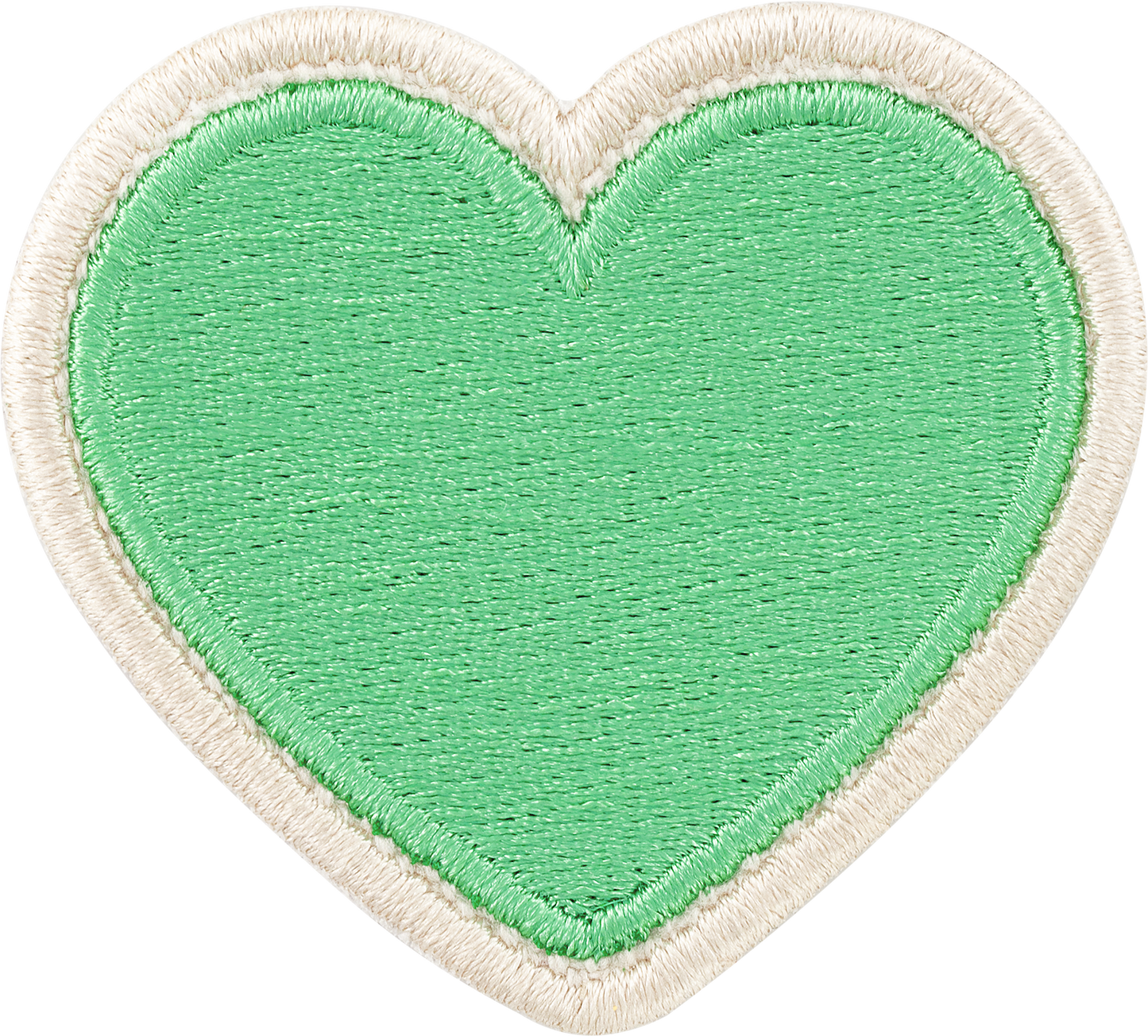 Avocado Rolled Embroidery Heart Patch