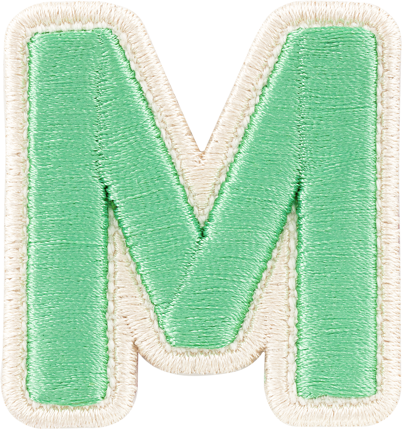 Avocado Rolled Embroidery Letter Patches