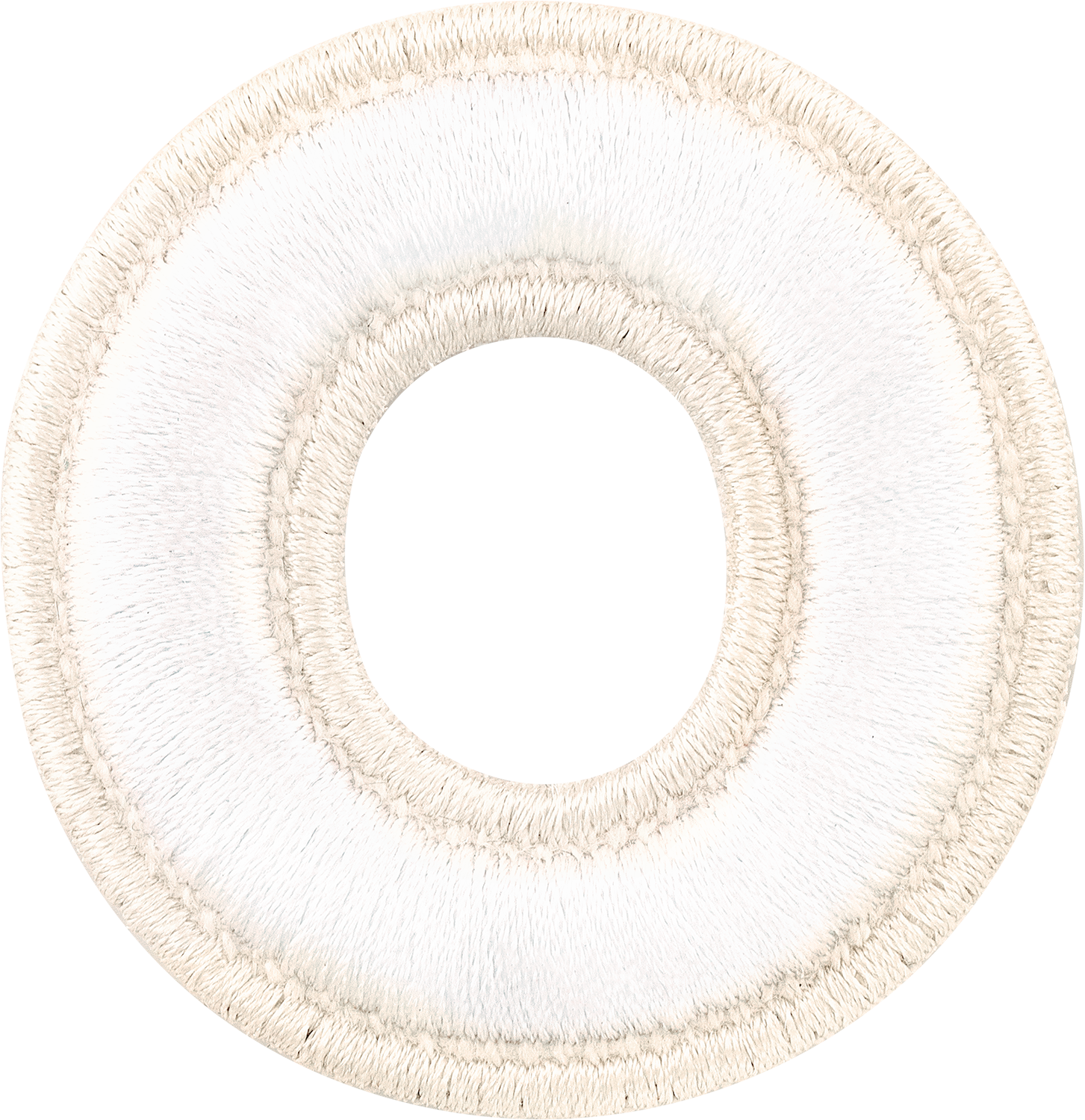 Blanc Rolled Embroidery Letter Patches