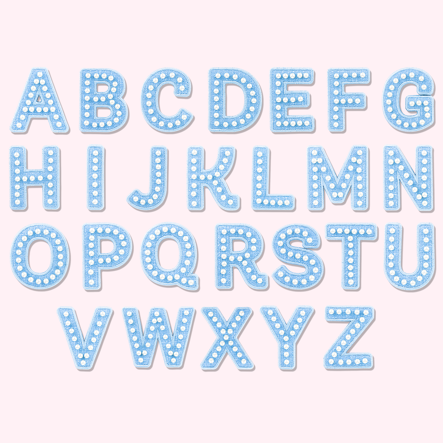 Blue Pearl Letter Patch