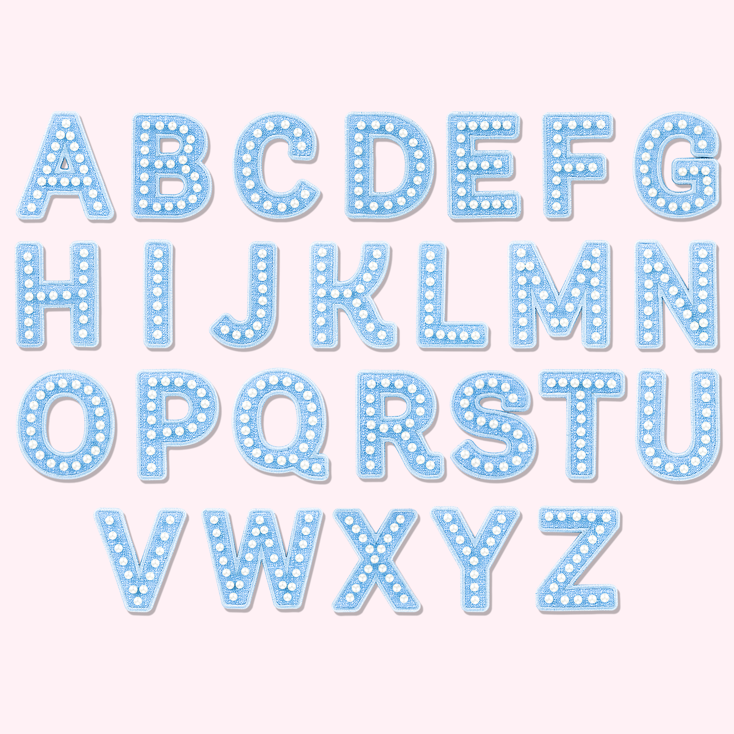 Blue Pearl Letter Patch