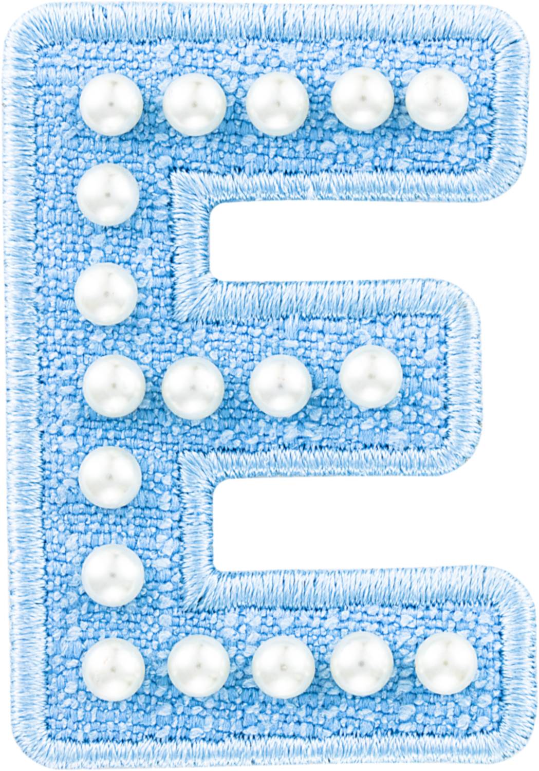 Blue Pearl Letter Patch