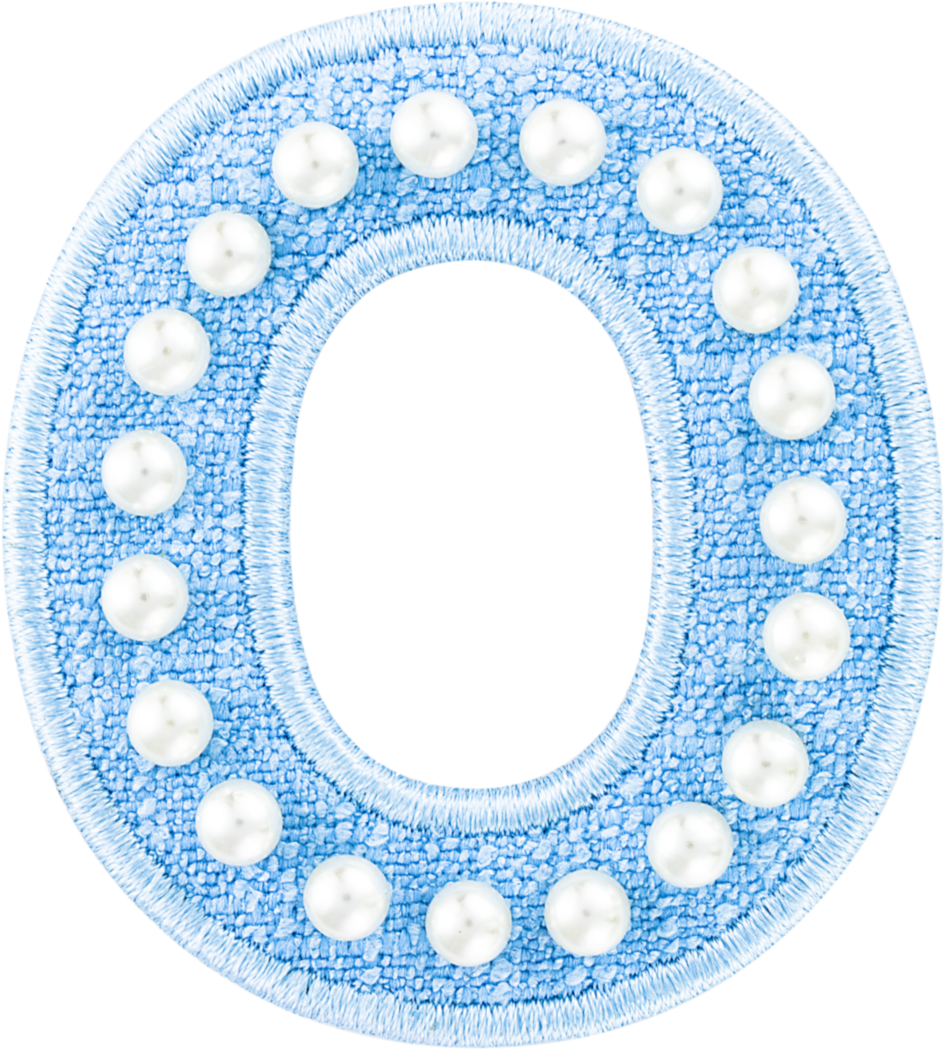 Blue Pearl Letter Patch