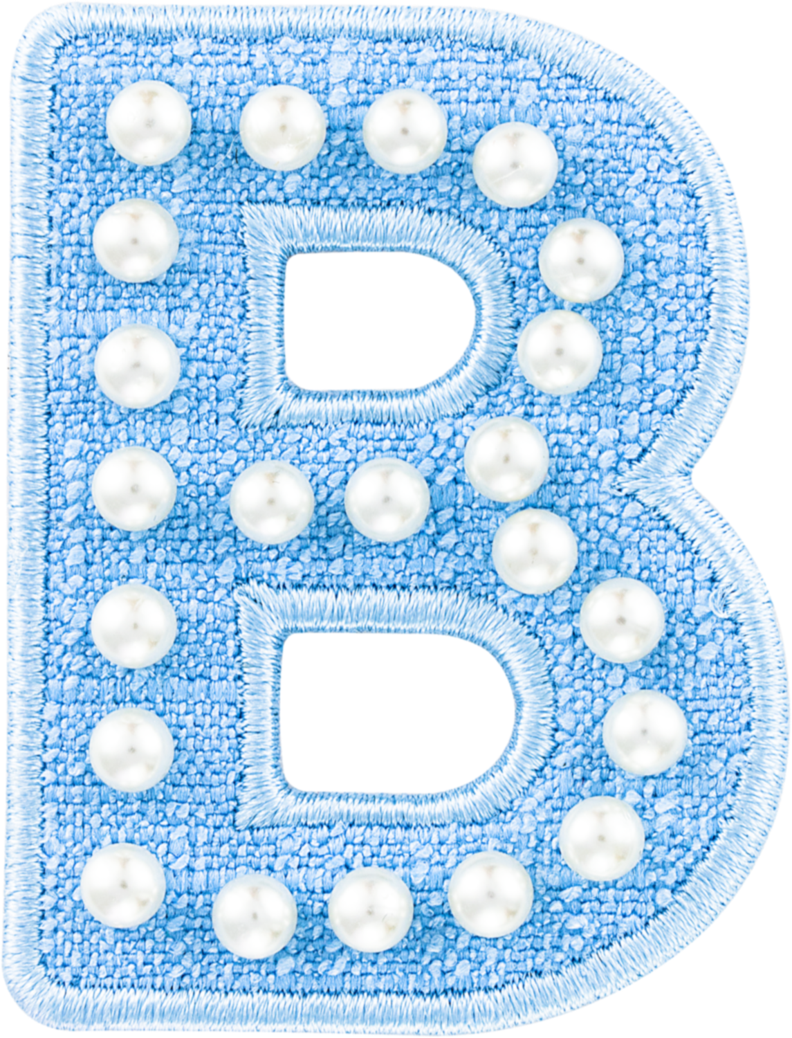 Blue Pearl Letter Patch