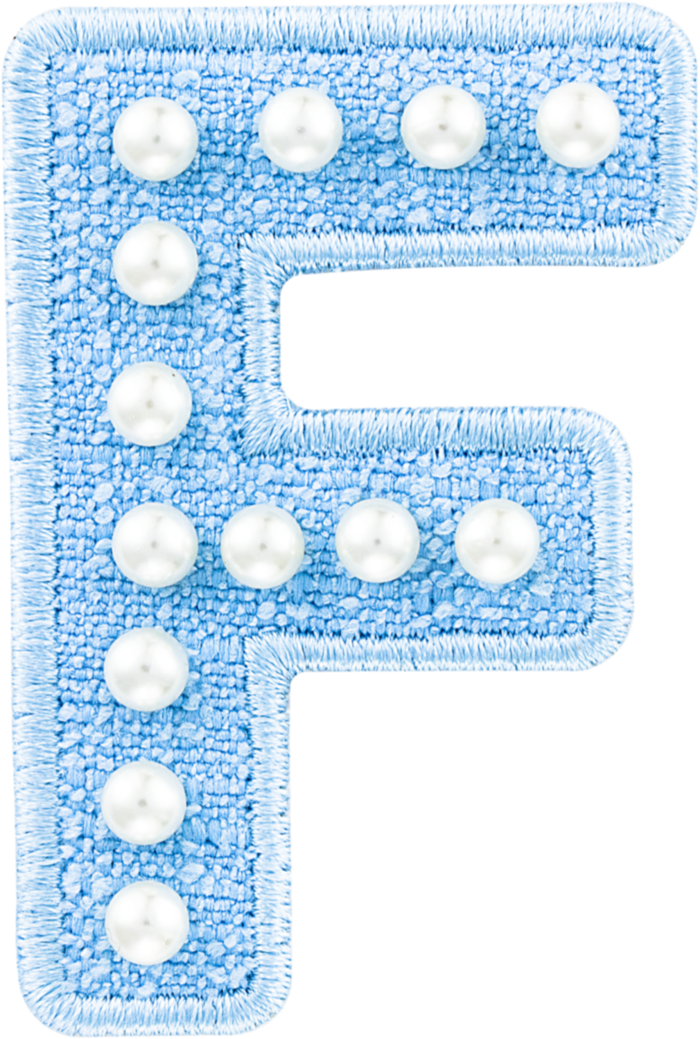 Blue Pearl Letter Patch