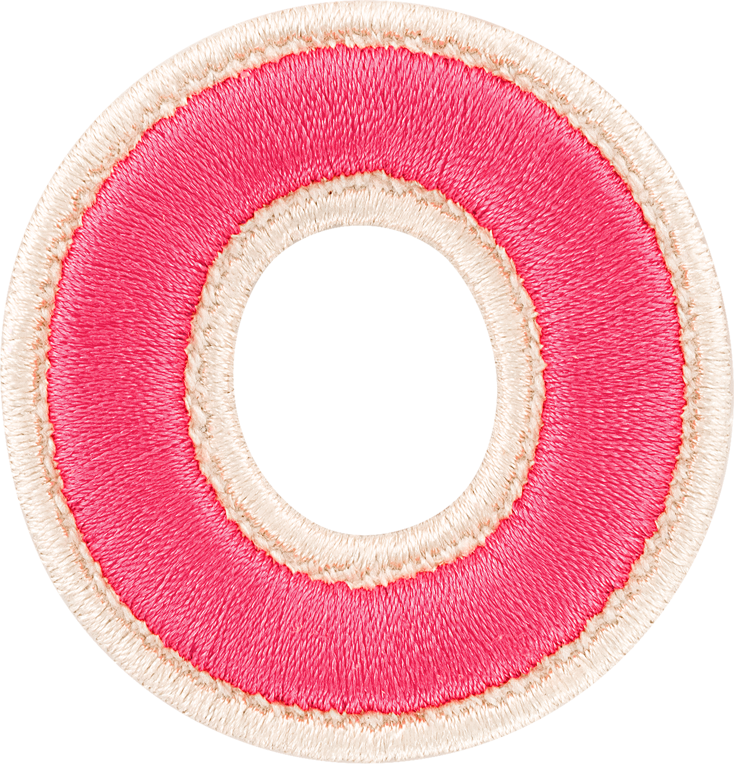 Bubblegum Rolled Embroidery Letter Patches