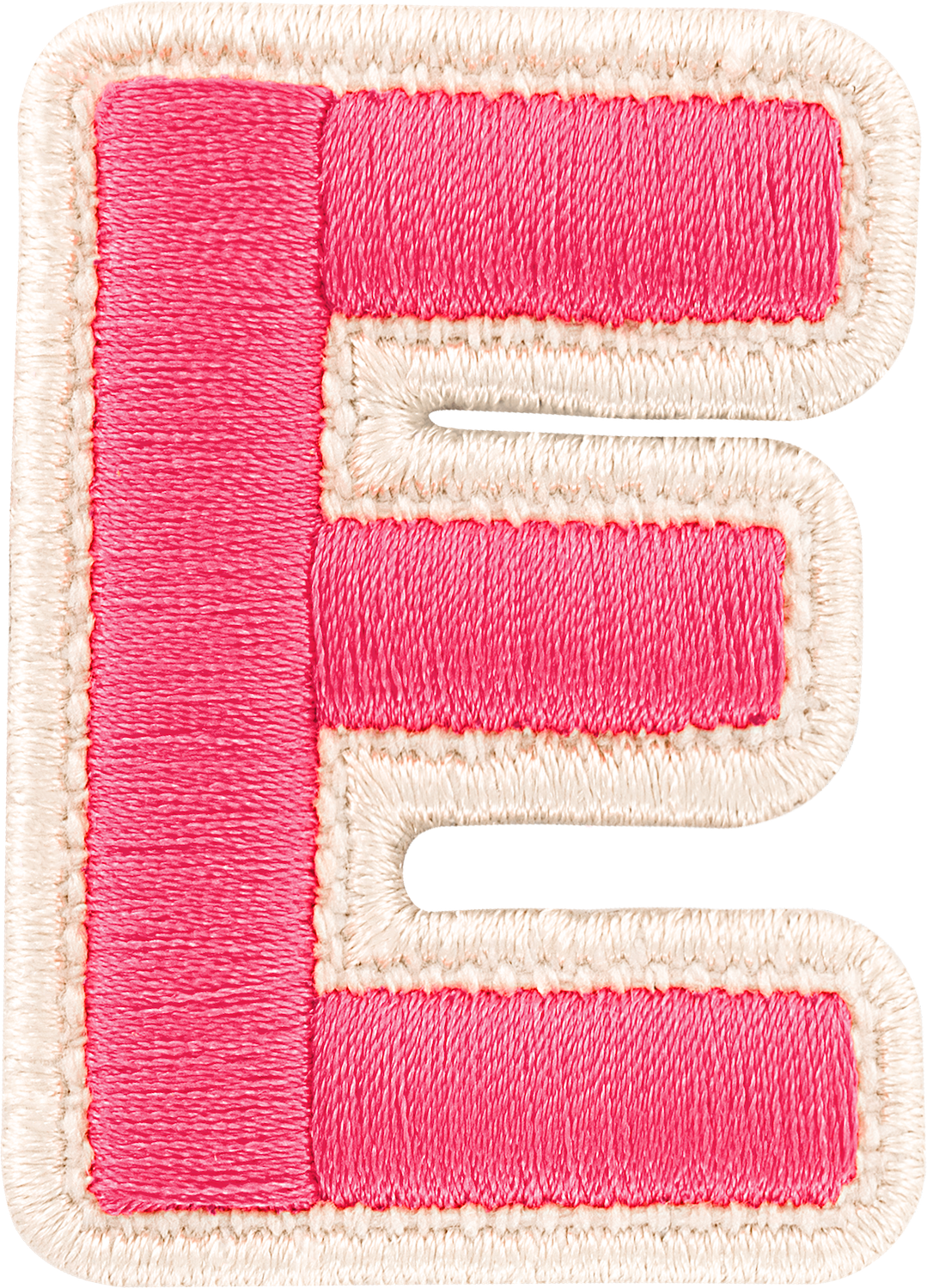 Bubblegum Rolled Embroidery Letter Patches
