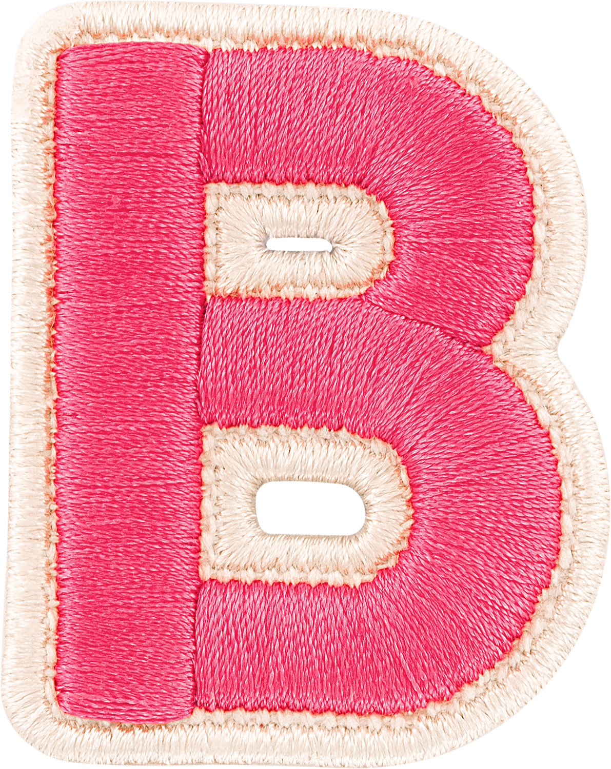 Bubblegum Rolled Embroidery Letter Patches