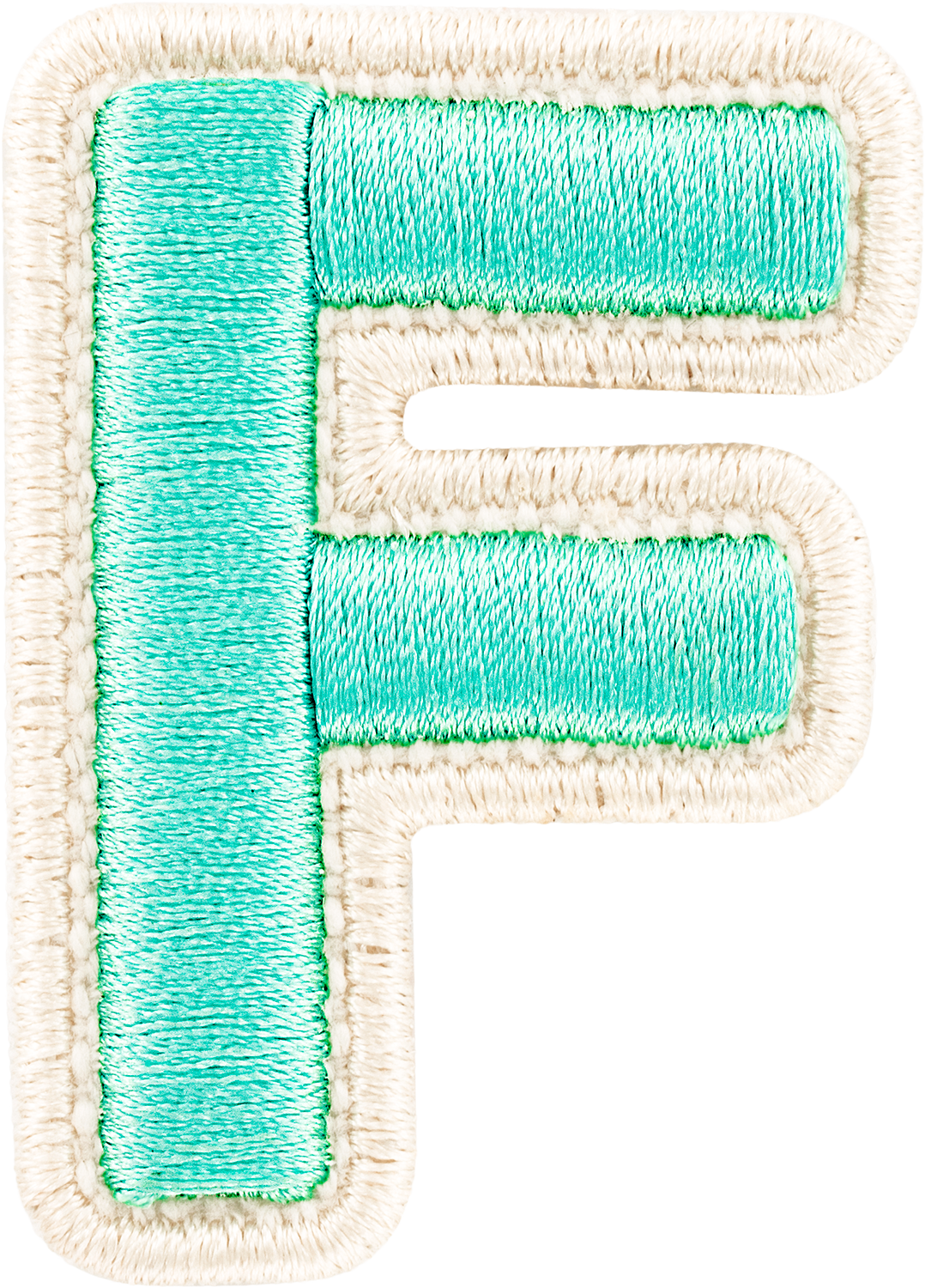 Cotton Candy Rolled Embroidery Letter Patches