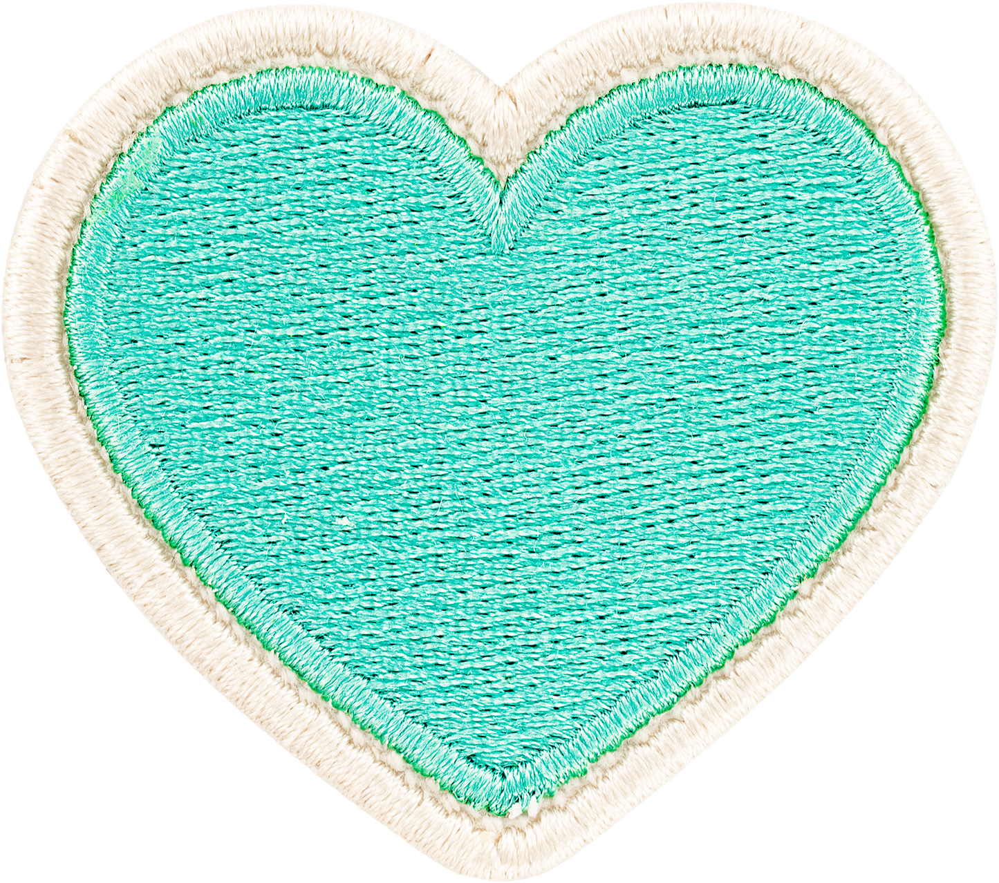 Cotton Candy Rolled Embroidery Heart Patch