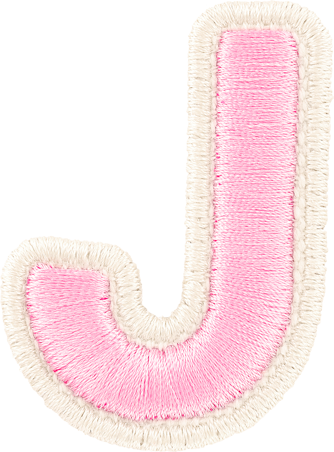 Flamingo Rolled Embroidery Letter Patches