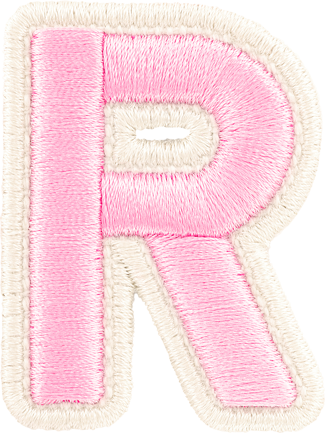Flamingo Rolled Embroidery Letter Patches