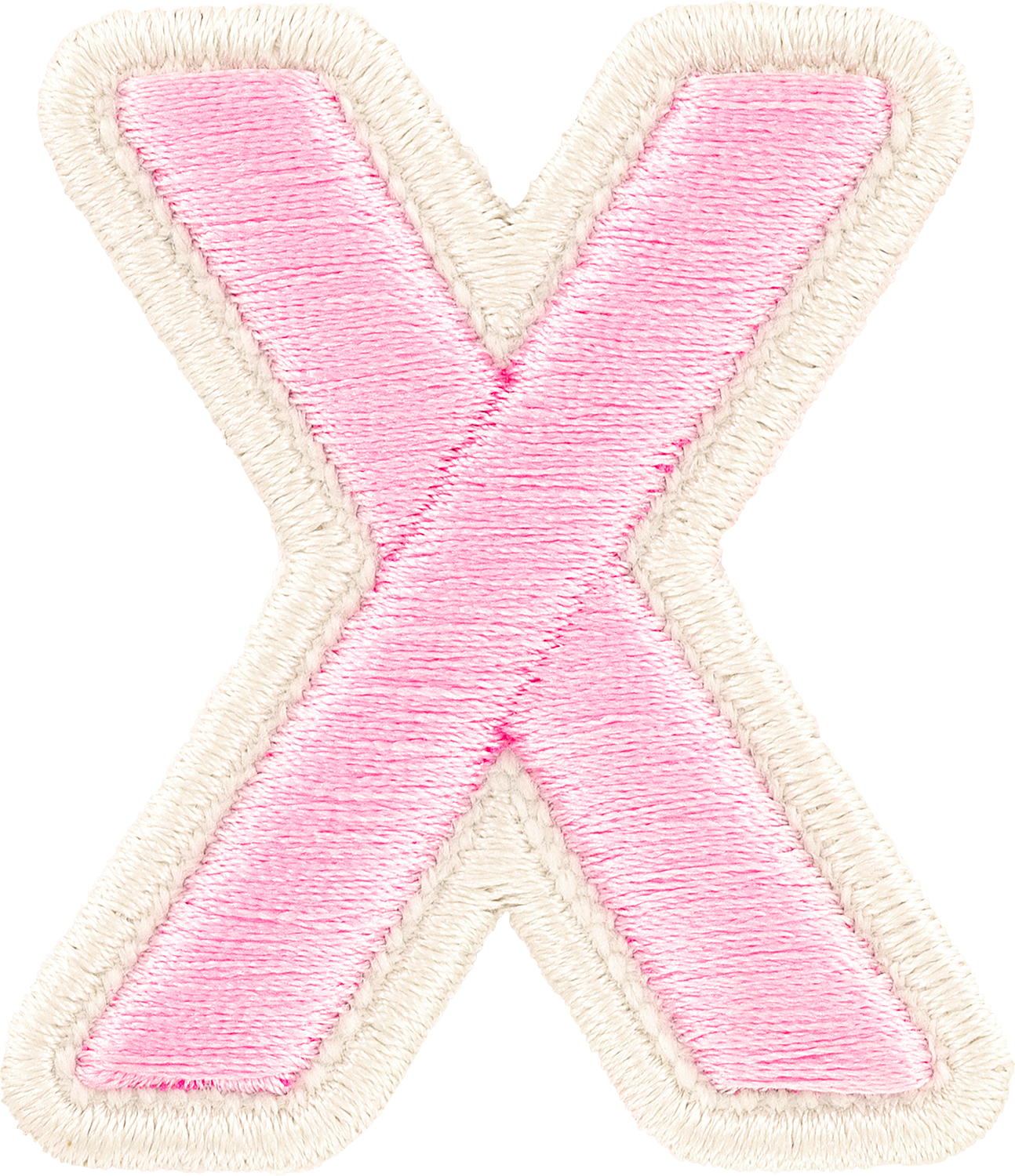Flamingo Rolled Embroidery Letter Patches