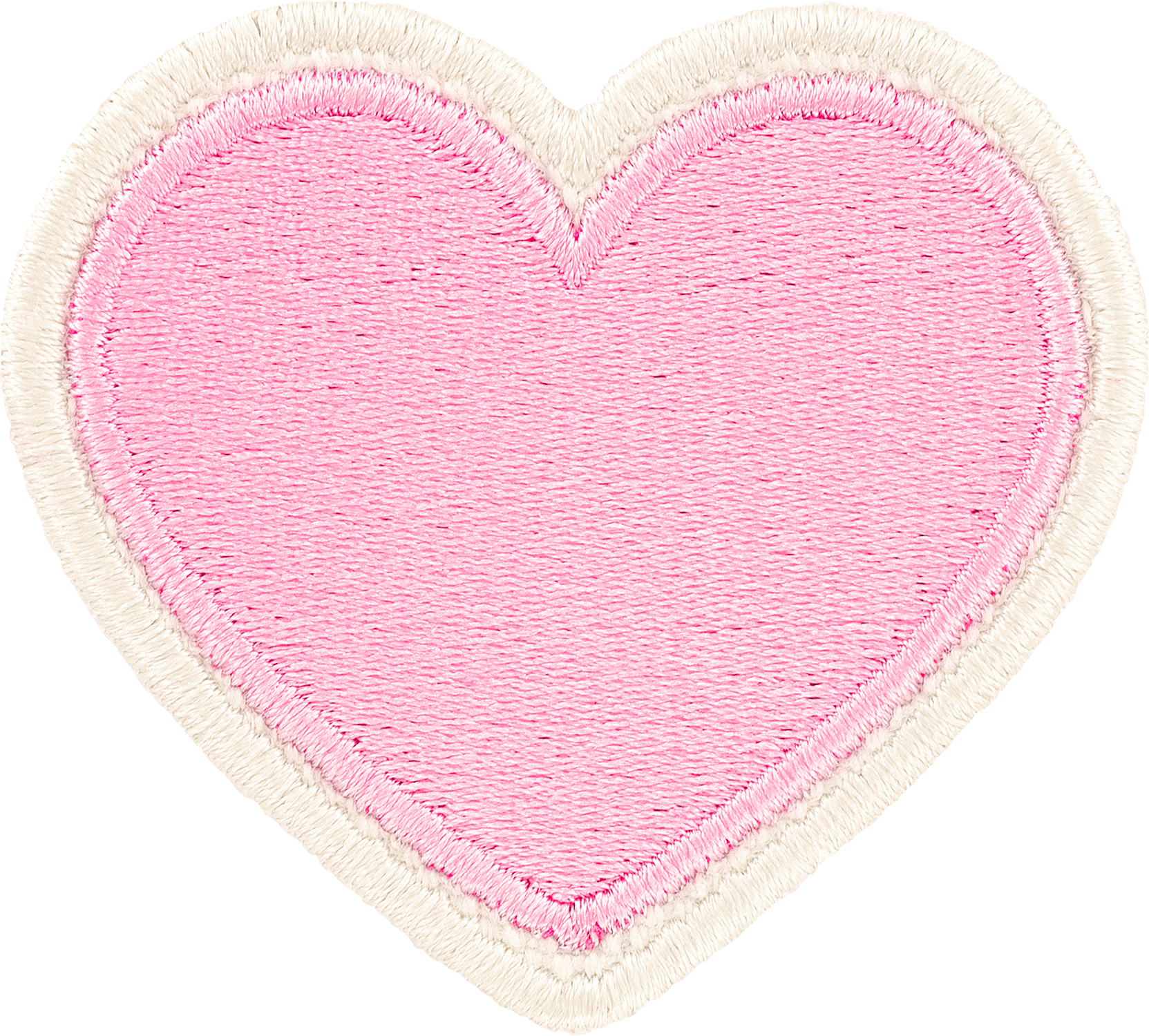Flamingo Rolled Embroidery Heart Patch