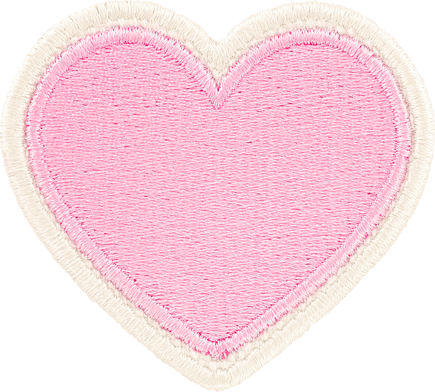 Flamingo Rolled Embroidery Heart Patch